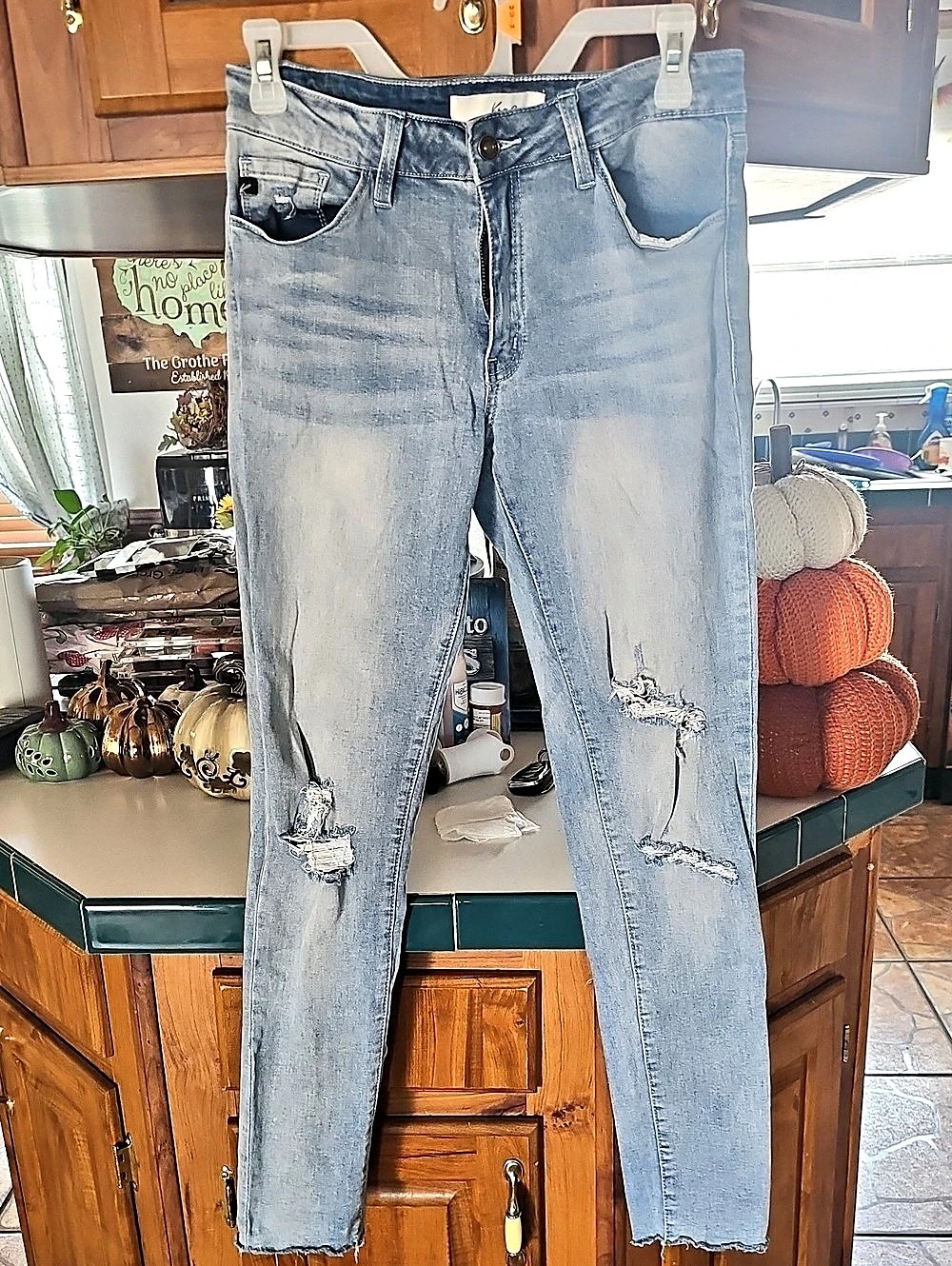 KanCan Distressed Skinny Jeans in Blue